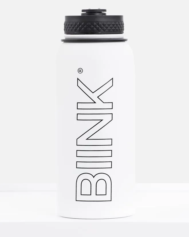 BIINK Stainless Steel 1L Water Bottle - Crisp White