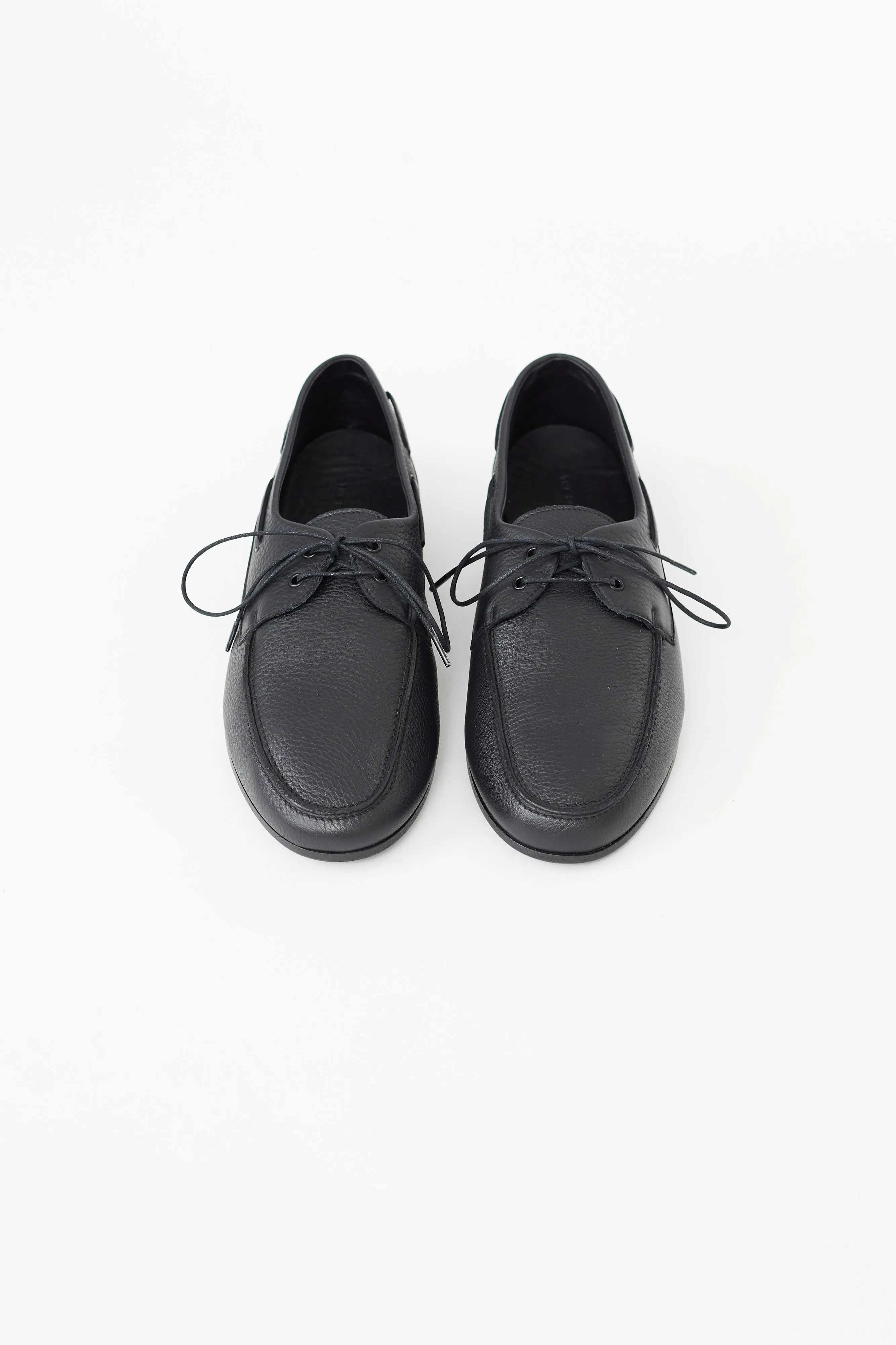 Black Leather Sailor Loafer