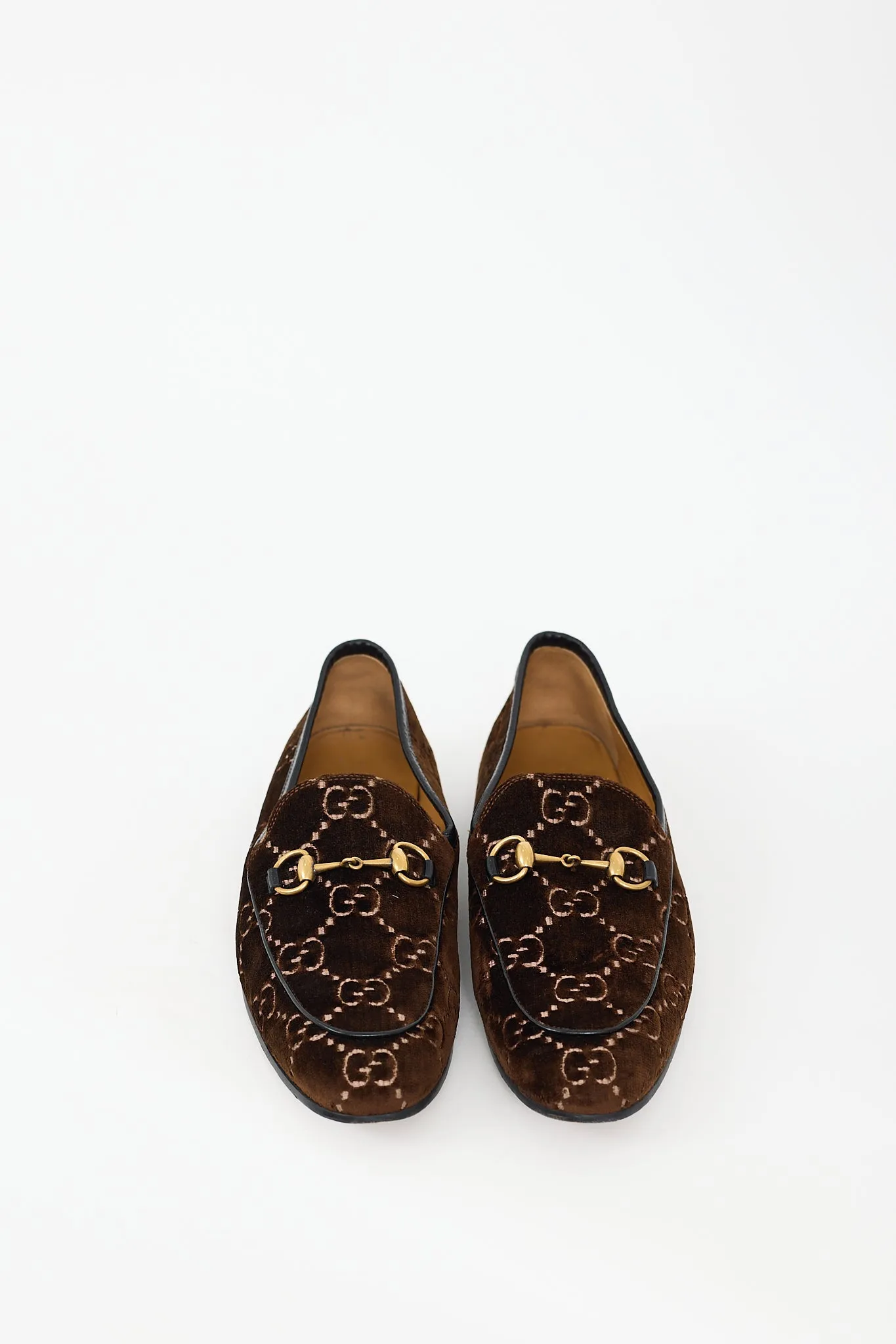 Brown Jordaan Velour Monogram Loafer