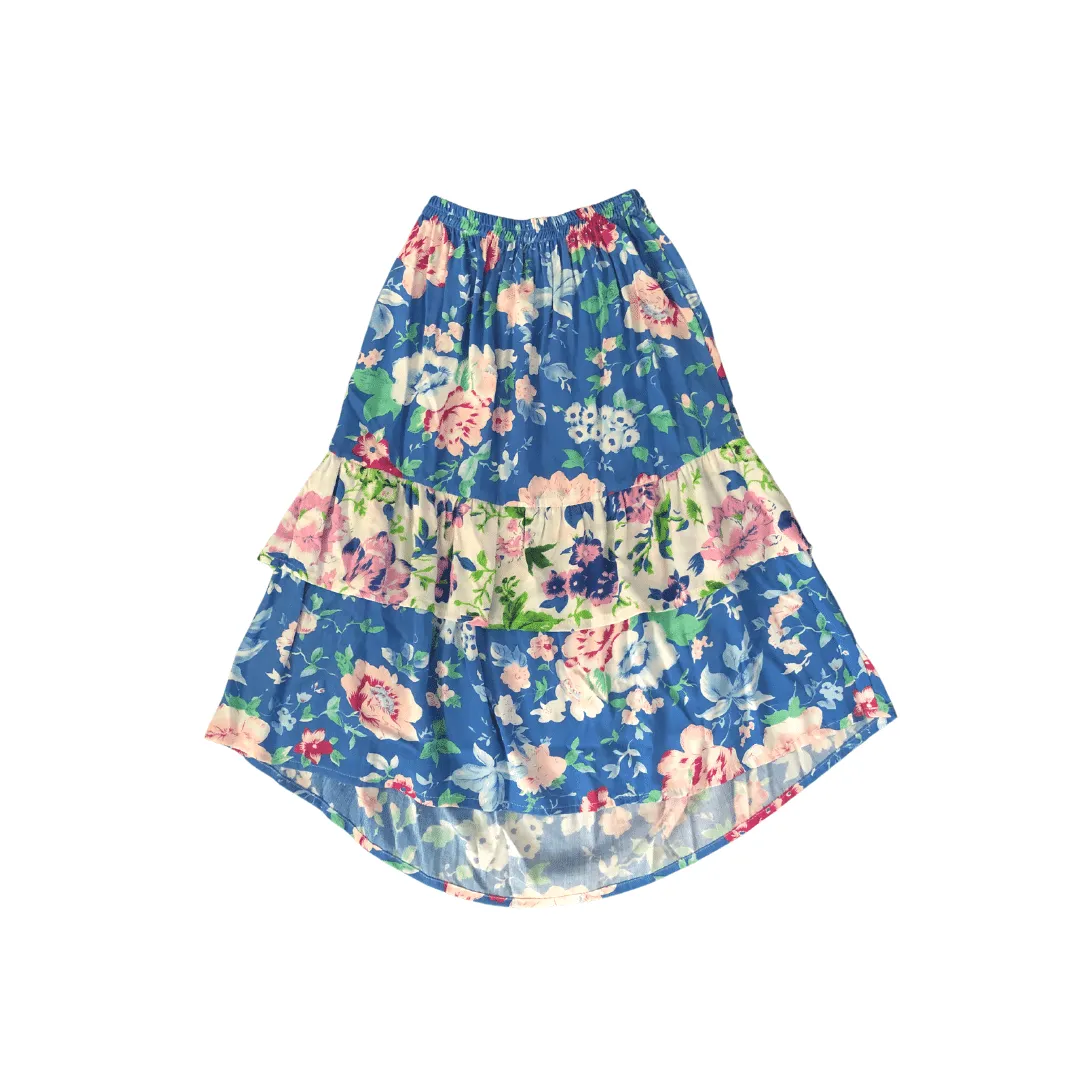 Cabe Skirt in Blue White Floral