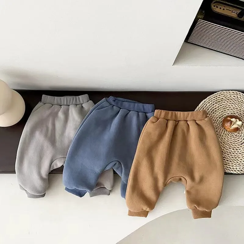 Cartoon Winter Plush Baby Baggy Pants