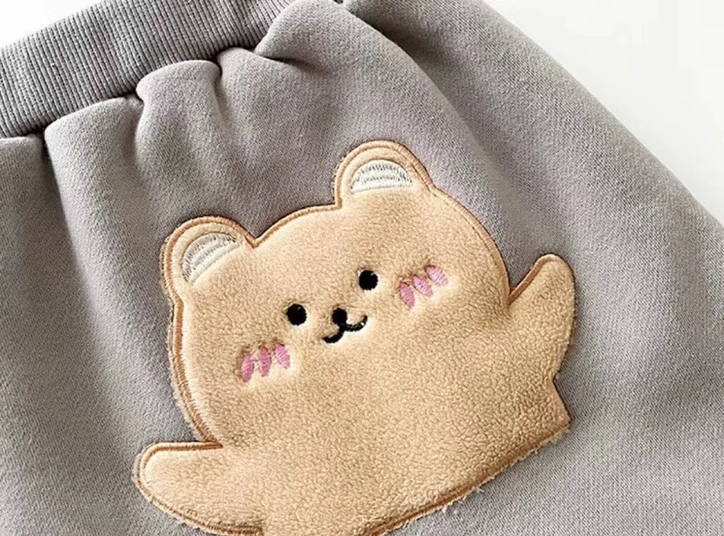 Cartoon Winter Plush Baby Baggy Pants
