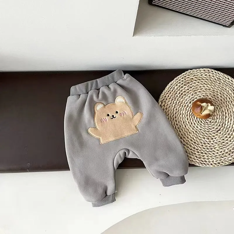Cartoon Winter Plush Baby Baggy Pants