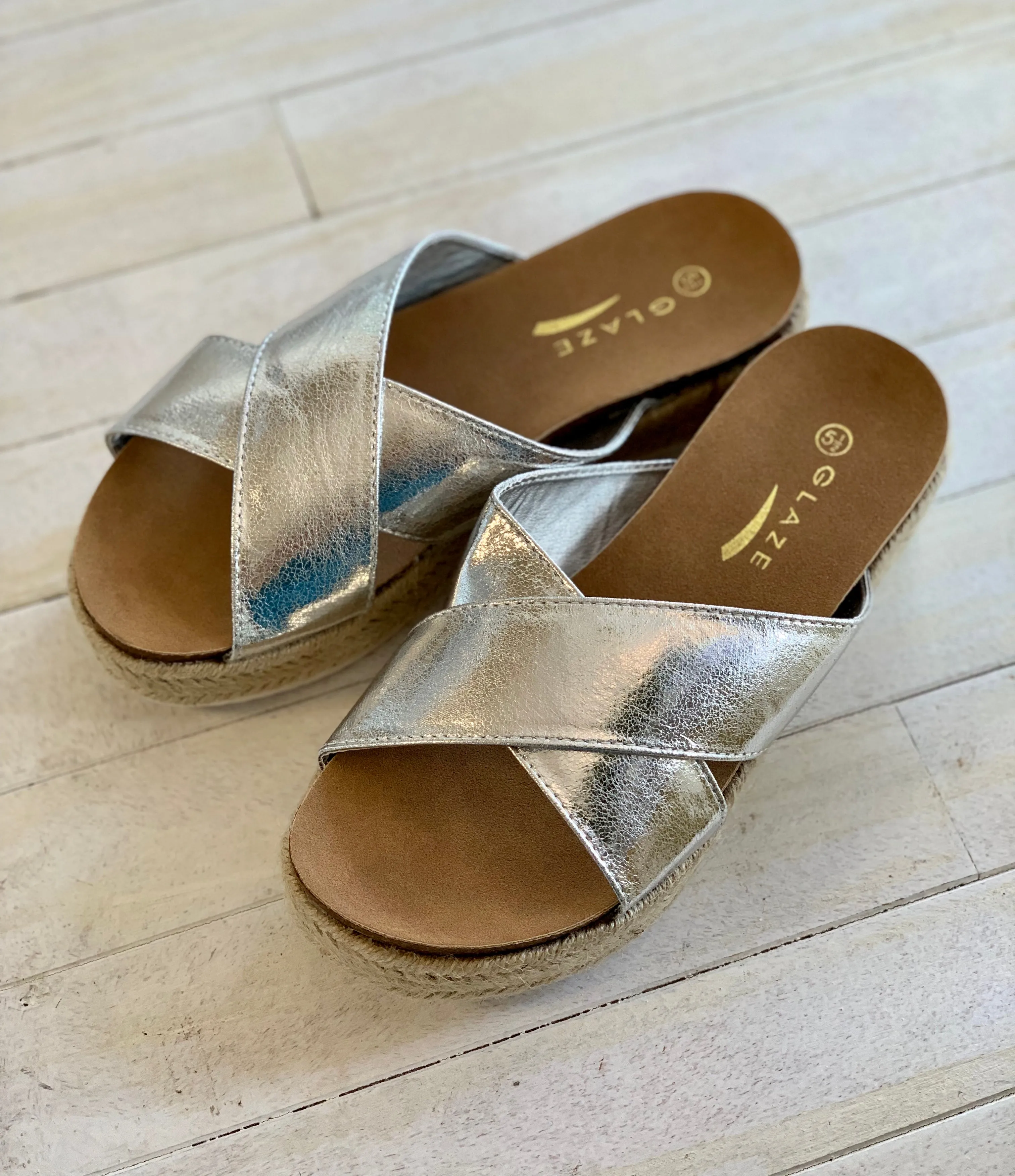 Cross-Band Platform Sandals