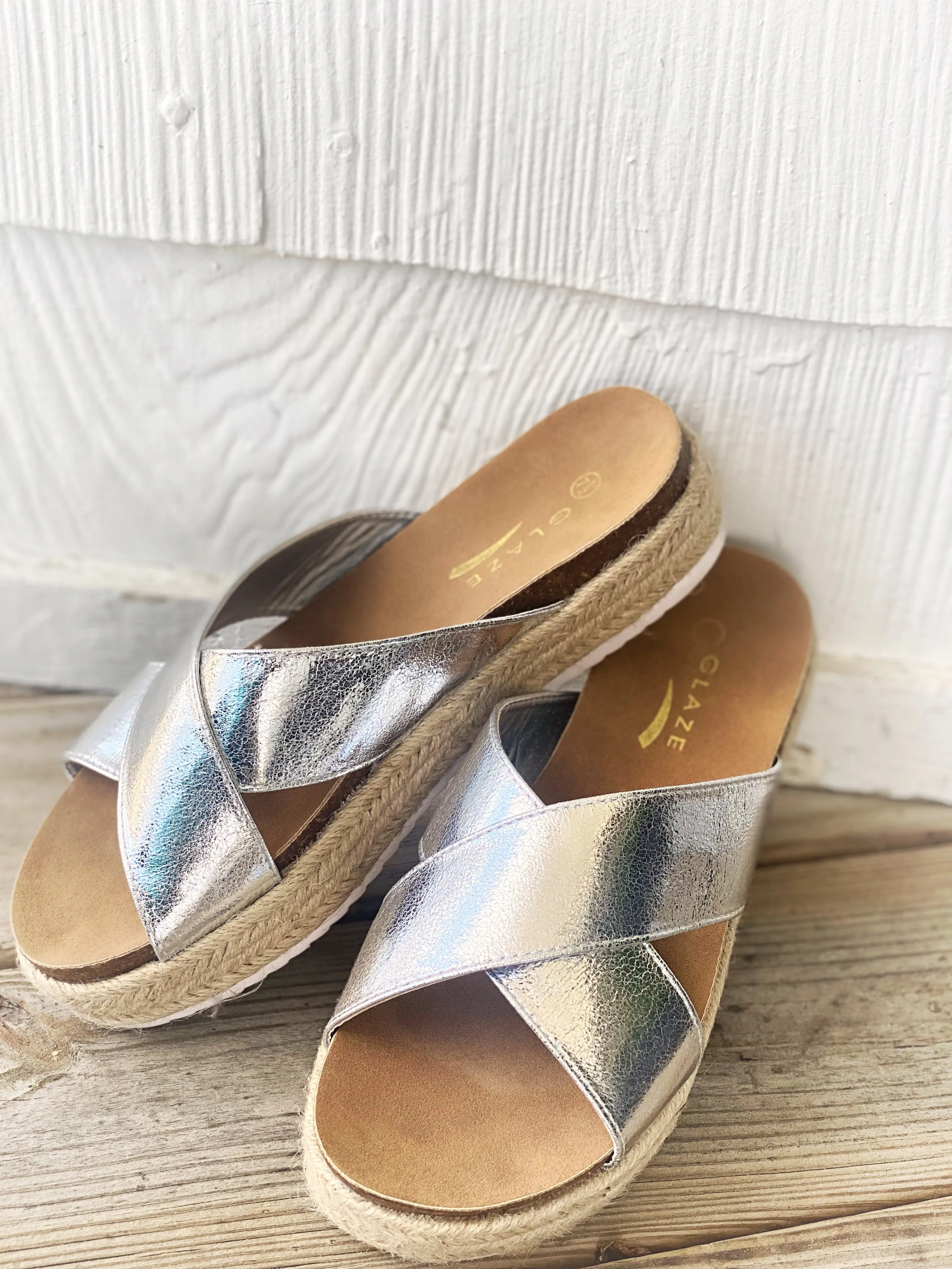 Cross-Band Platform Sandals