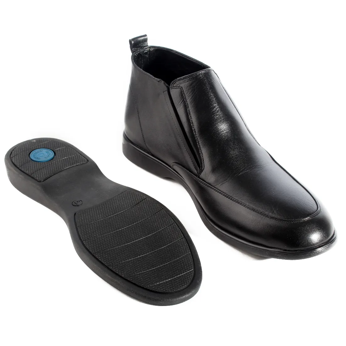 Formal winter shoes /  100% genuine leather -black -5971