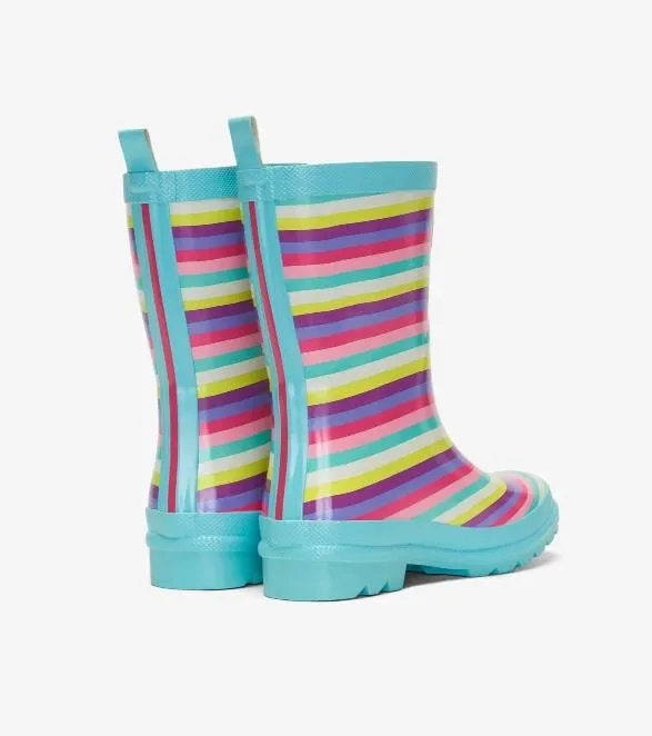 Hatley Magical Stripes Shiny Rain Boot