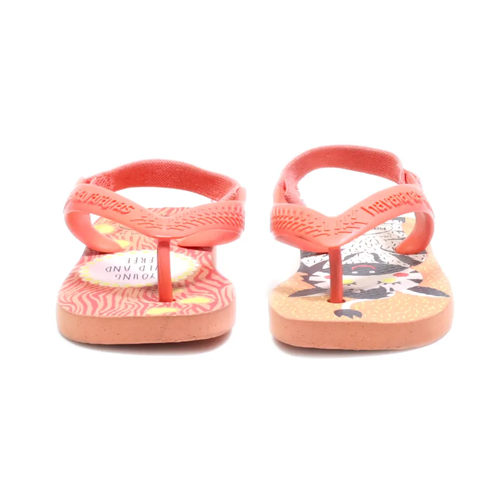 Havaianas Brasil Logo Flat Sandals Eva Pink Colour For Kids