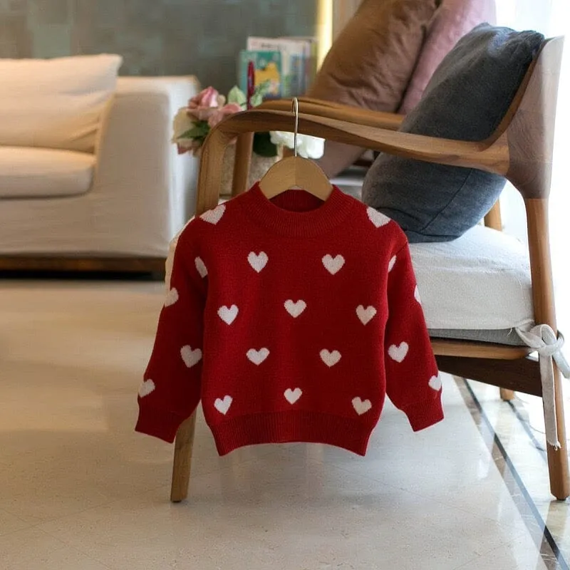 Heart Shaped Winter Plush Sweater