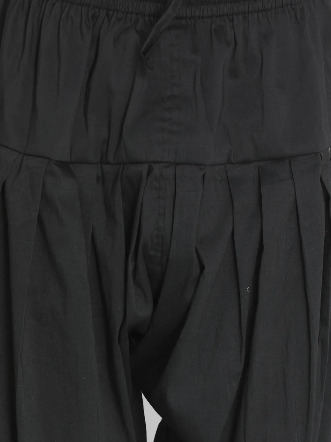 Men's Black Rayon Kurta & Patiala Set