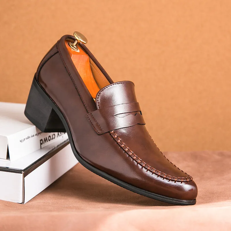 Men's Slip-On Leather Oxford Shoes