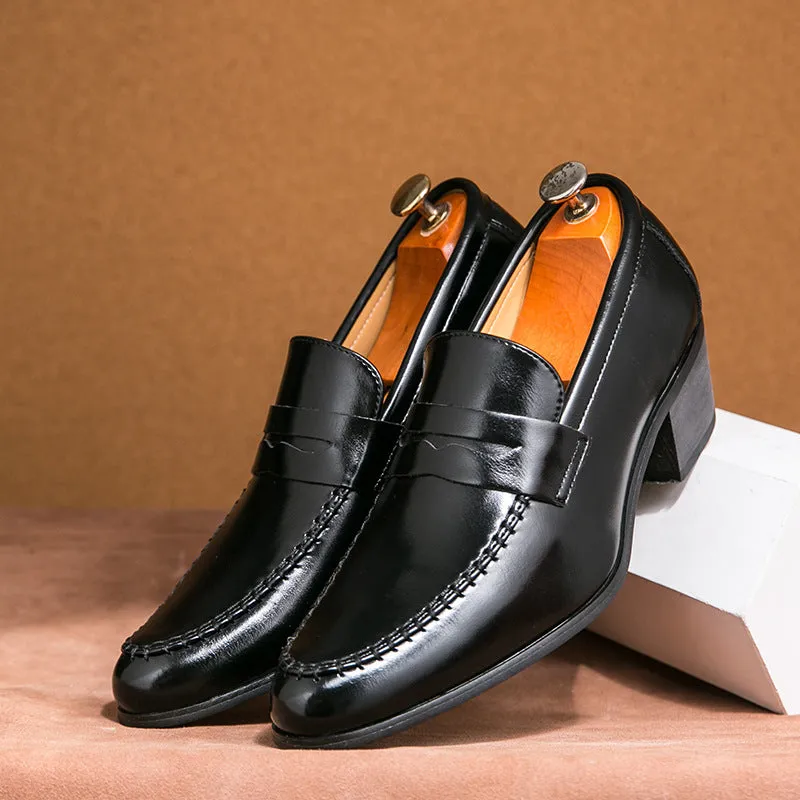 Men's Slip-On Leather Oxford Shoes