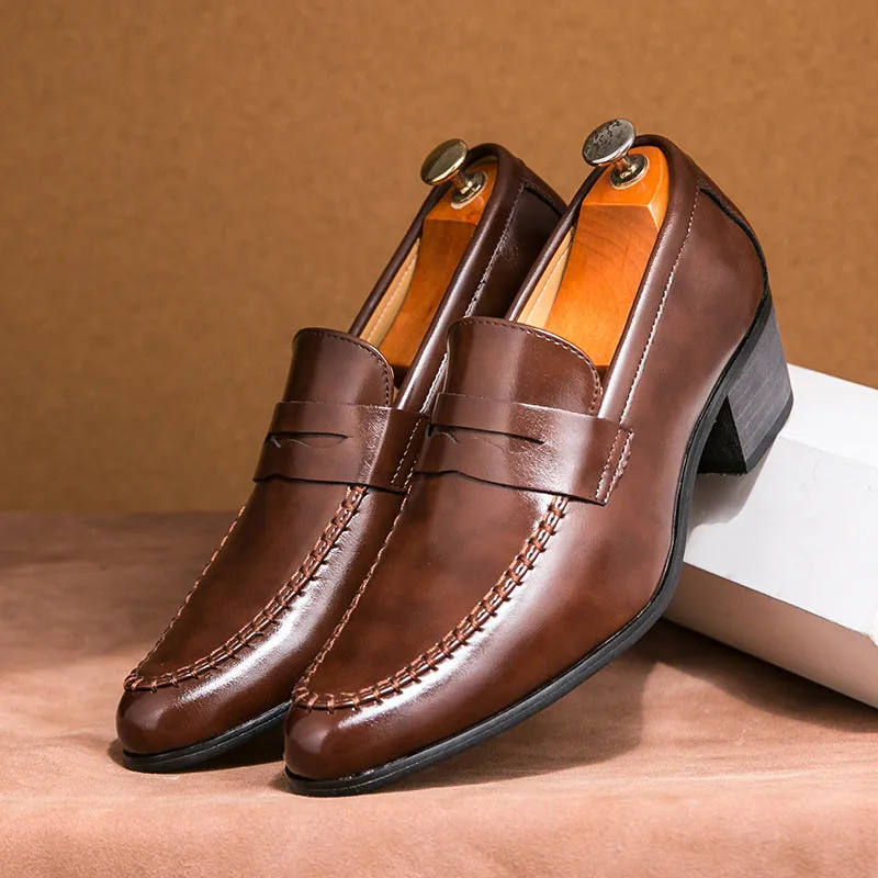 Men's Slip-On Leather Oxford Shoes