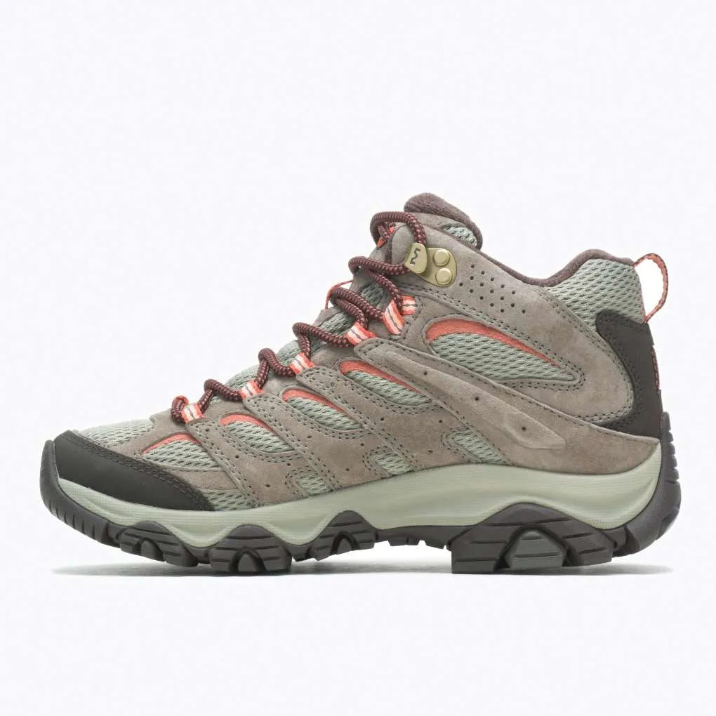 Merrell Ladies Moab 3 Mid GTX Wide Hikers- Bungee Cord