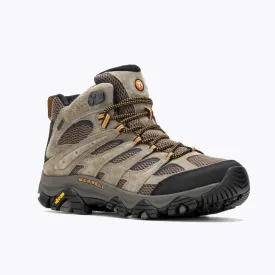 Merrell Mens Moab 3 Mid GTX Wide Hikers- Walnut