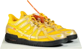 Nike CU6015 Air Rubber Dunk OW University Gold Trainers UK 10.5 👟
